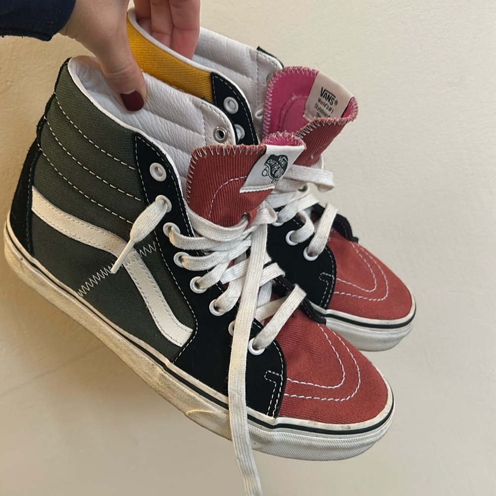 Vans unisex Sk8 varsity color block high tops